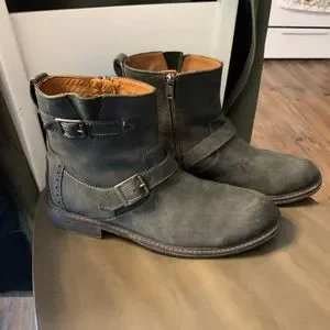 Clarks | Shoes | Gray Clarks Zip Up Boots Size 3 Very  display picture 2